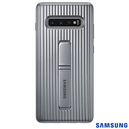 Menor preço em Capa para Galaxy S10+ Protective Standing Prata - Samsung - EF-RG975CSEGBR