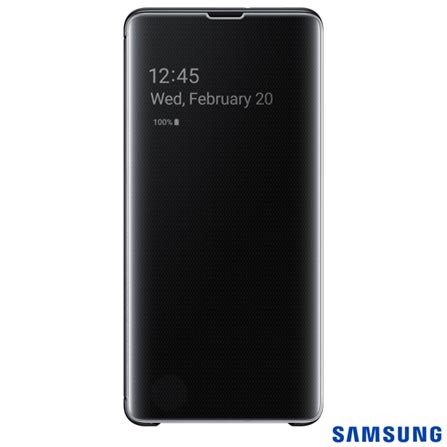 Menor preço em Capa para Galaxy S10+ Clear View Preta - Samsung - EF-ZG975CBEGBR