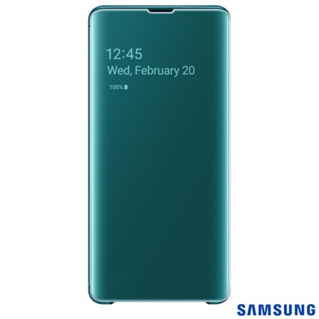 Menor preço em Capa para Galaxy S10+ Clear View Verde - Samsung - EF-ZG975CGEGBR