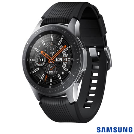 Menor preço em Galaxy Watch BT 46mm Samsung Prata com 1,3”, Pulseira de Silicone, Bluetooth 4.2 e 4 GB