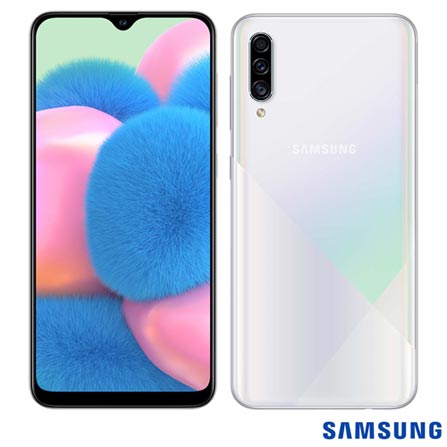 Menor preço em Samsung Galaxy A30s Branco, com Tela de 6,4", 4G, 64GB e Câmera de 25MP + 5MP + 8MP Ultra Wide 123° - SM-A307GZWBZTO