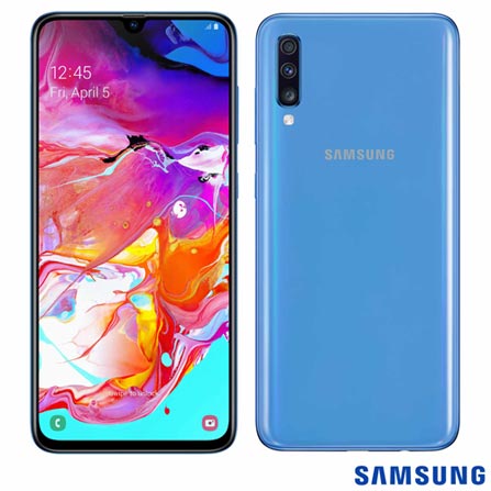 Menor preço em Samsung Galaxy A70 Azul, com Tela de 6,7", 4G, 128GB e Câmera Tripla 32MP+5MP+8MP - SM-A705MZ