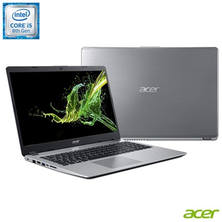 Menor preço em Notebook Acer, Intel® Core™ i5 8265U, 8GB, 1TB +128SSD , NVIDIA® GeForce® MX130 com 2GB, Aspire 5, Prata - A515-52G-50NT