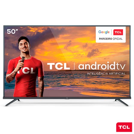Menor preço em Smart TV TCL LED 4K 50" com Google Assistant, Controle Remoto com Comando de Voz e Wi-Fi - 50P8M